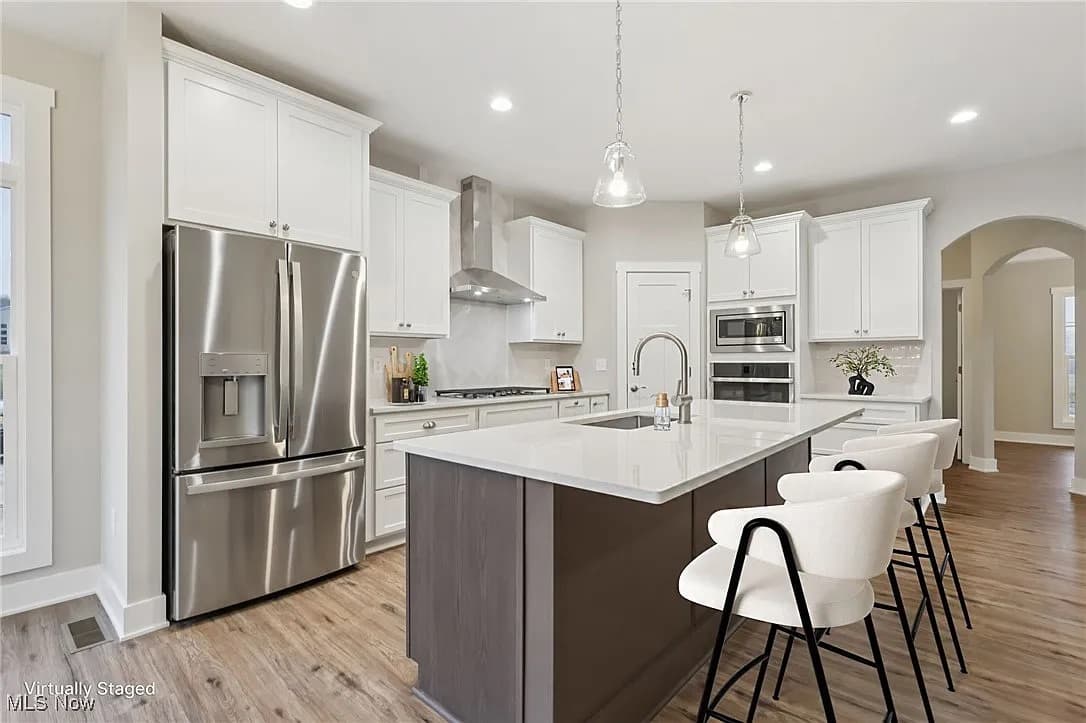Kitchen in a Henderson Homes build