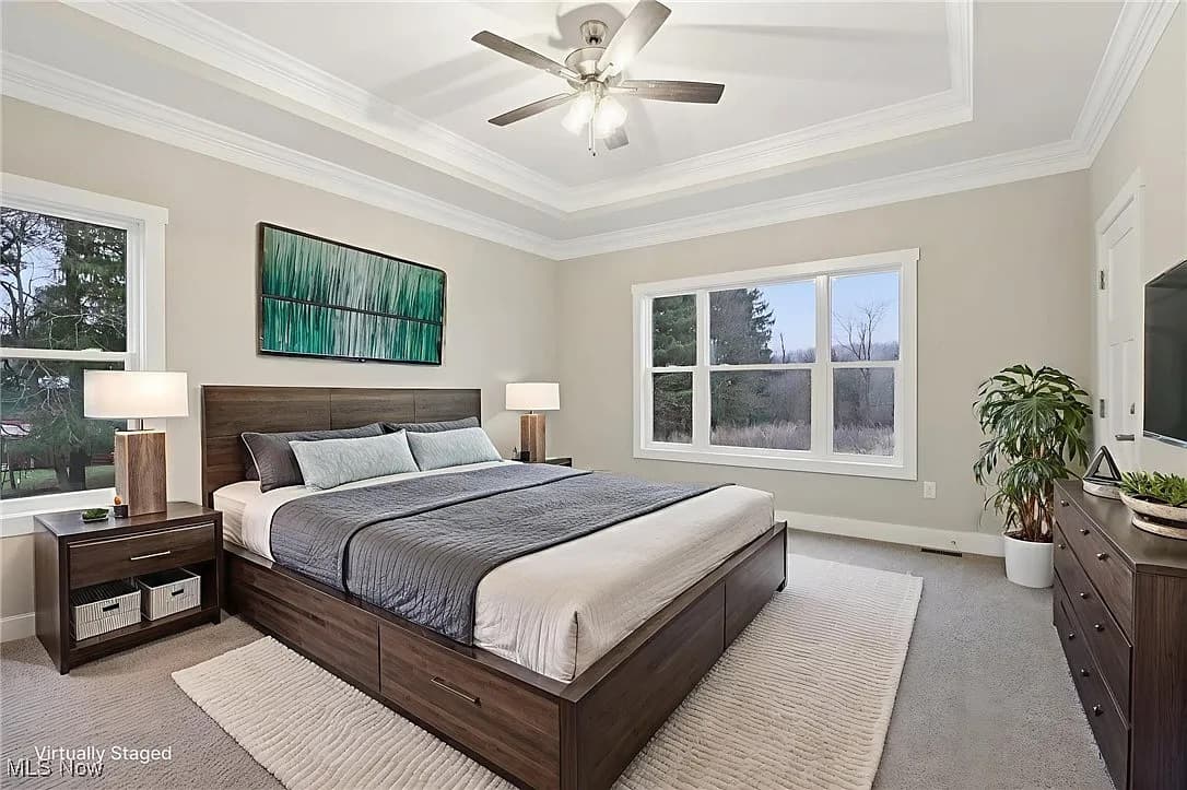 Bedroom in a Henderson Homes build