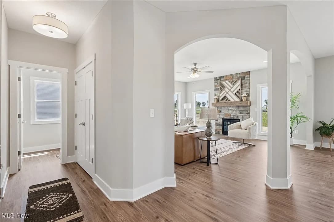 Interior hallway in a Henderson Homes build