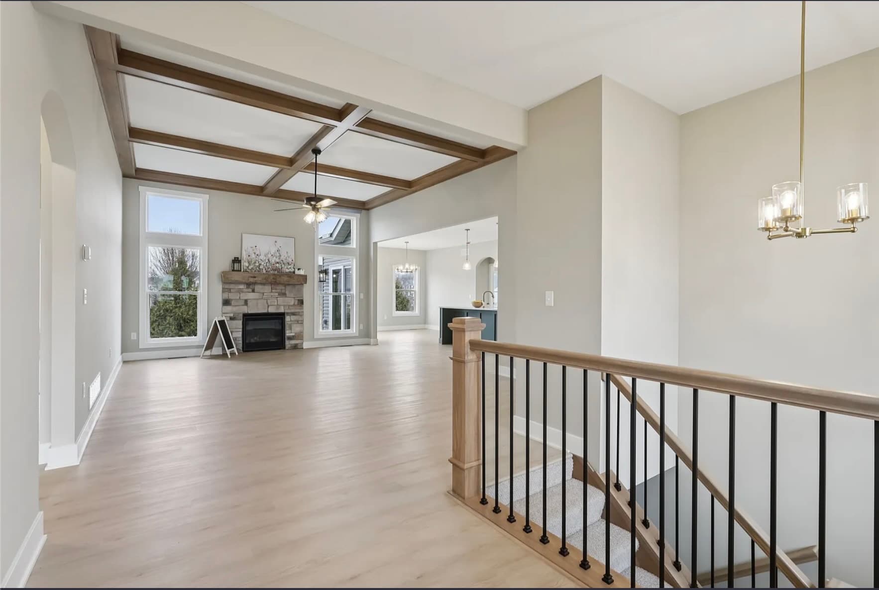 Interior passage and trim details in a Henderson Homes build
